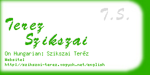 terez szikszai business card