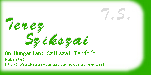 terez szikszai business card